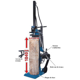 Fendeur de bûches électrique 10T vertical / 106cm /3000 W