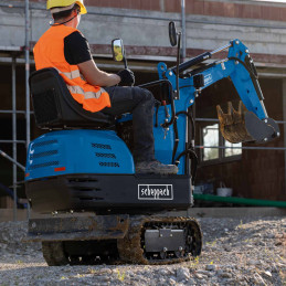 Mini pelle micro-pelle excavatrice SCHEPPACH EXC815 - 8.8kN - 8.5 CV - 6.3kW