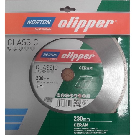 Disque diamant NORTON CLASSIC CERAM 230 mm alésage 25.4 Disque diamant NORTON CLASSIC CERAM 230 mm alésage 25.4