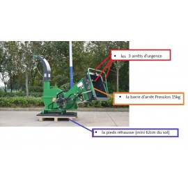 Broyeur de Branches et végétaux GEO ECO 21 -15cm  Ameneurs hydrauliques – Prise de force tracteur