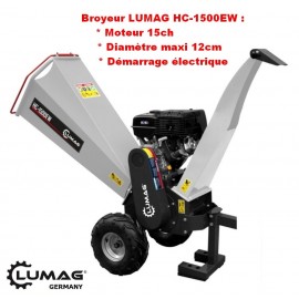 Broyeur végétaux LUMAG 15ch – 12cm